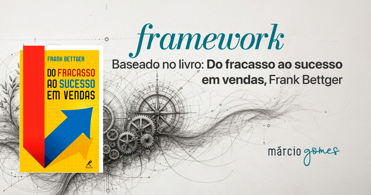 Framework baseado no Livro: Do fracasso ao sucesso em vendas de Frank Bettger | Márcio Gomes | Marketing | Sistema de Marketing | Vídeo Marketing