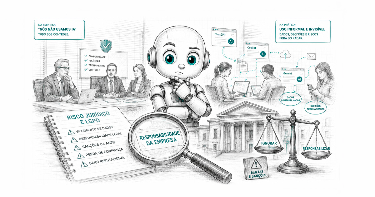 Shadow IA e LGPD: o risco jurídico que CEOs criam ao ignorar o uso informal de inteligência artificial | Márcio Gomes | Marketing